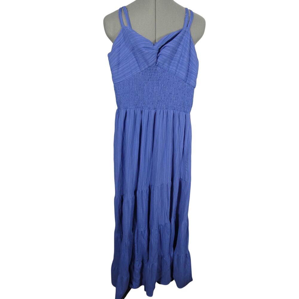 SO Good For Life Large Blue Adjustable Spaghetti Strap Maxi Dress